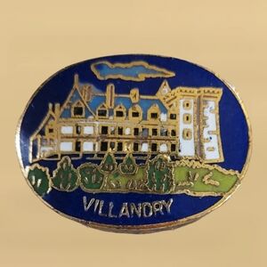 VINTAGE COLBALT BLUE CHÀTEAU DE VILLANDRY FRANCE PILL/TRINKET BOX